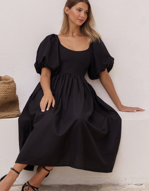 Load image into Gallery viewer, Cherie Puff Sleeve Midi Dress by ELF
