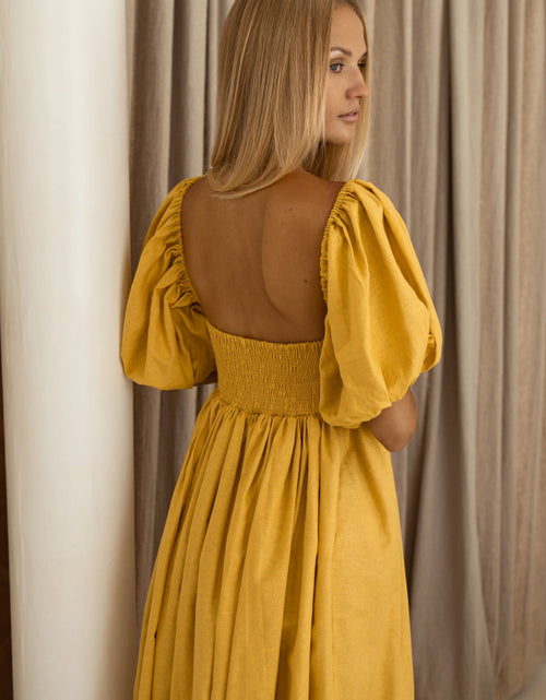 Load image into Gallery viewer, Cherie Puff Sleeve Midi Dress by ELF
