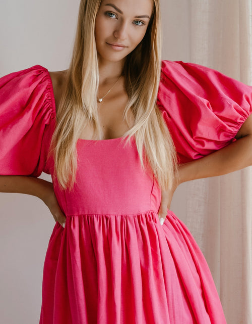 Load image into Gallery viewer, Cherie Puff Sleeve Midi Dress by ELF
