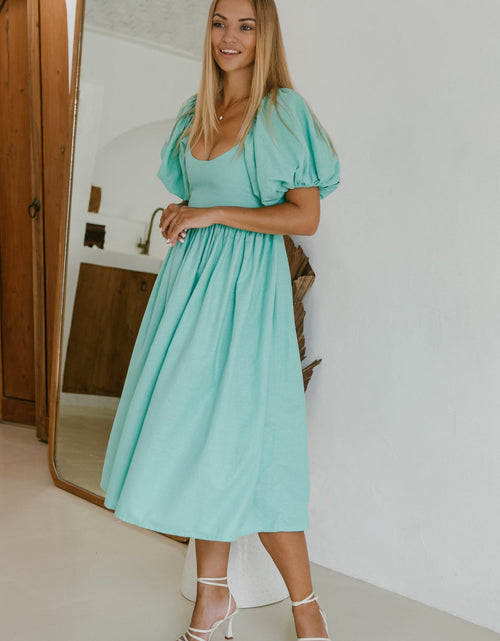 Load image into Gallery viewer, Cherie Puff Sleeve Midi Dress by ELF
