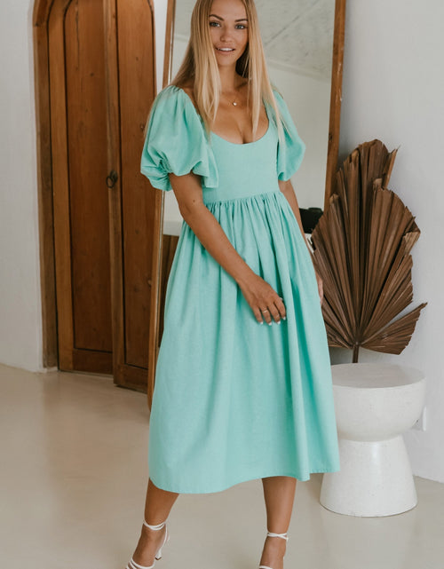 Load image into Gallery viewer, Cherie Puff Sleeve Midi Dress by ELF
