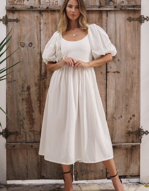 Load image into Gallery viewer, Cherie Puff Sleeve Midi Dress by ELF
