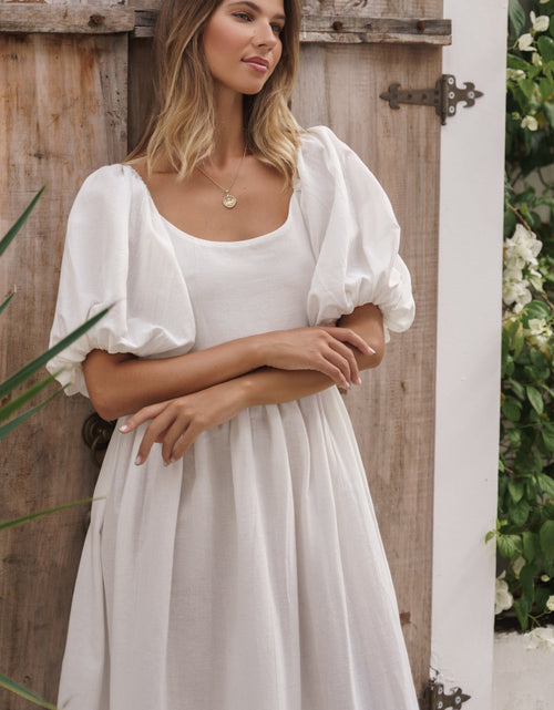 Load image into Gallery viewer, Cherie Puff Sleeve Midi Dress by ELF

