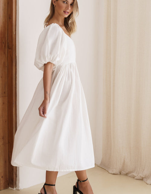 Load image into Gallery viewer, Cherie Puff Sleeve Midi Dress by ELF
