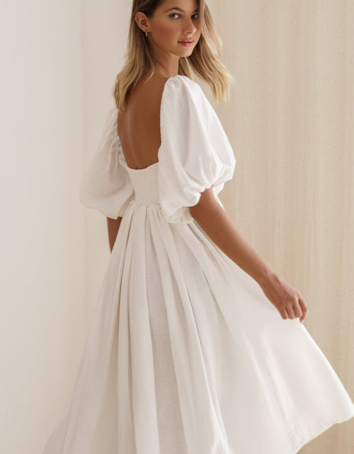 Load image into Gallery viewer, Cherie Puff Sleeve Midi Dress by ELF
