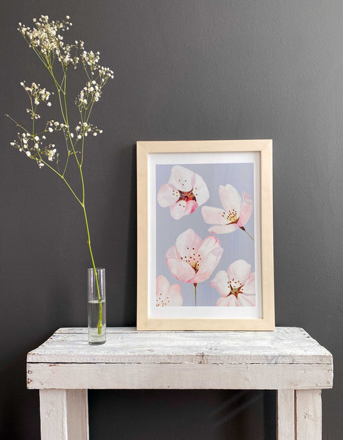 Load image into Gallery viewer, Art Print:  Cherry Blossoms on Grey by India &amp; Purry
