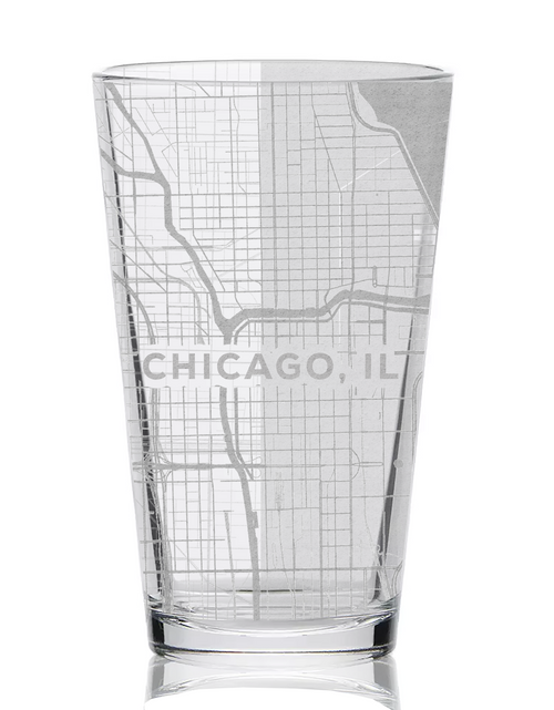 Load image into Gallery viewer, CITY STREET MAP Pint Glasses by LumEngrave
