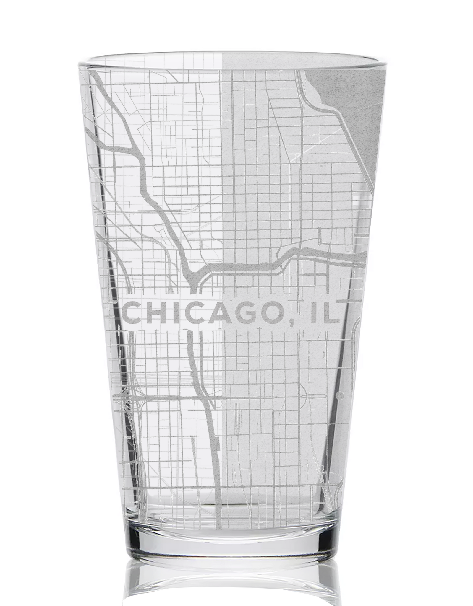 CITY STREET MAP Pint Glasses by LumEngrave