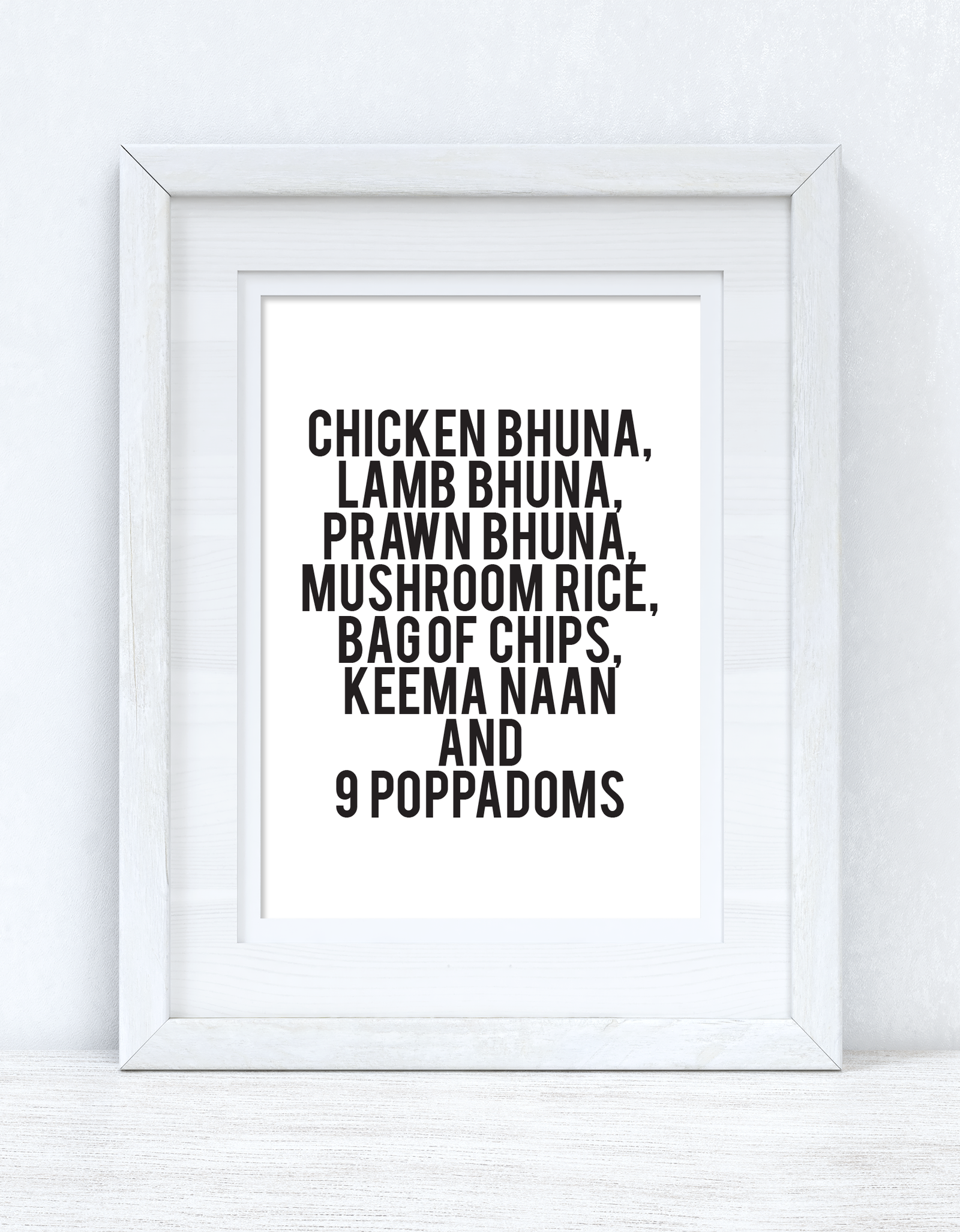 Chicken Bhuna 1 Gavin & Stacey Kitchen Funny Simple Wall Decor Print by WinsterCreations™ Official Store