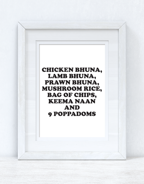 Load image into Gallery viewer, Chicken Bhuna 2 Gavin &amp; Stacey Kitchen Funny Simple Wall Decor Print by WinsterCreations™ Official Store
