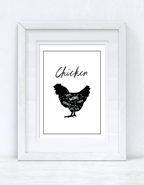 Load image into Gallery viewer, Chicken Cuts Simple Cool Kitchen Farmhouse Wall Decor Print by WinsterCreations™ Official Store
