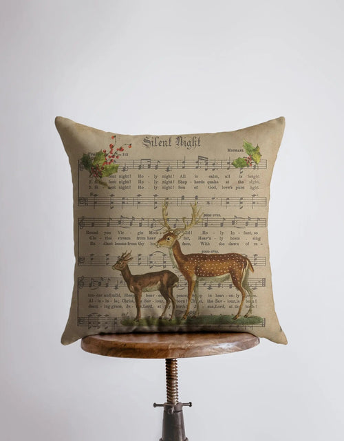 Load image into Gallery viewer, Christmas Decorations Rustic | Silent Night Pillows | Retro Christmas Decor Pillow | Christmas | Christmas tree | Christmas Gifts | Mom Gift by UniikPillows
