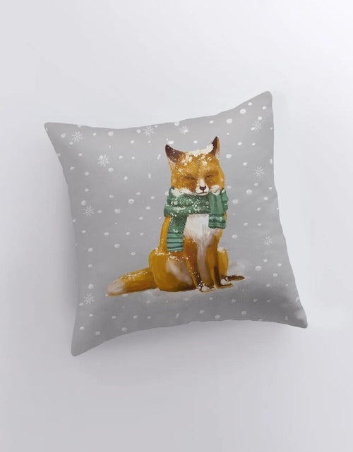 Load image into Gallery viewer, Christmas Fox | Throw Pillows | Fox Pillow Cover | Christmas Pillow | Snow Fox | Christmas Gift | Animal Pillow | Home Decor | Bedroom Decor by UniikPillows
