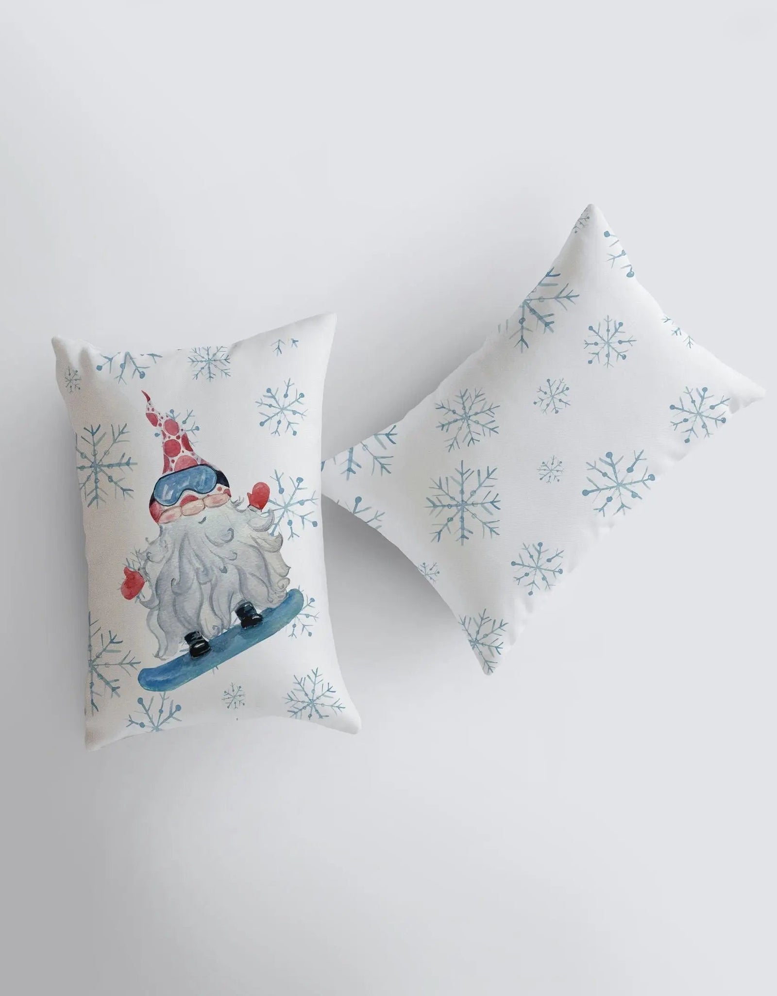 Christmas Gnome Snowboarding | 12x18 | Christmas Throw Pillow | Merry Christmas | Home Décor | Christmas Décor | Christmas Gift by UniikPillows