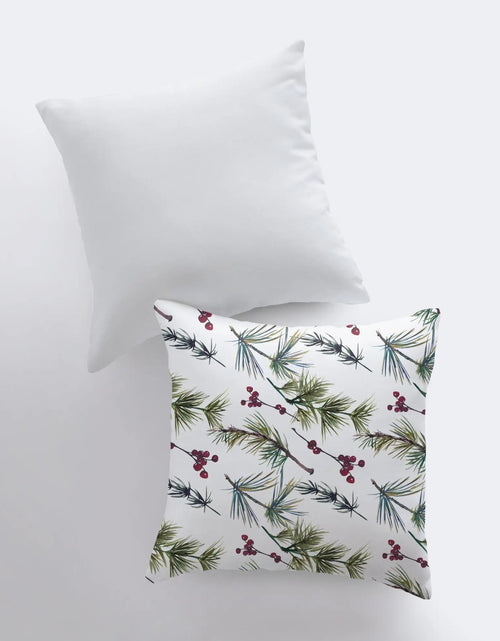 Load image into Gallery viewer, Christmas Holly Berries and Twigs Throw Pillow Cover |  Pillow Cover | Holiday Decor | Unique Home Decor | Home Decor Modern | Room Decor by UniikPillows
