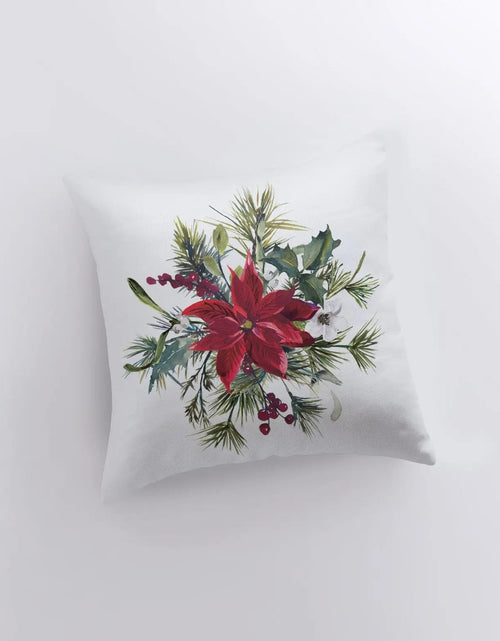 Load image into Gallery viewer, Christmas Poinsettia Repeat Pattern |  Pillow cover | Holiday Decor | Christmas tree | Christmas Gifts | Room Decor by UniikPillows
