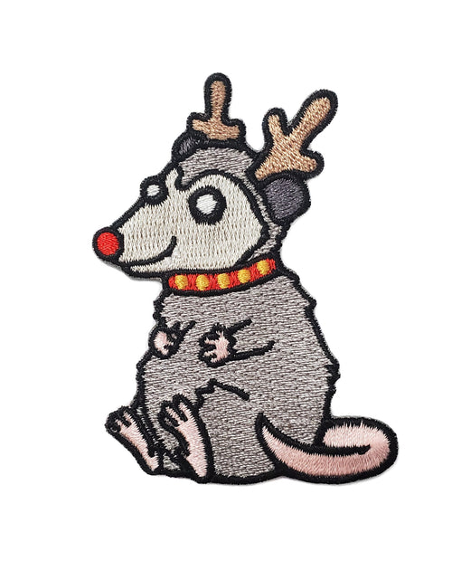 Load image into Gallery viewer, Possum Reindeer Patch by Kolorspun
