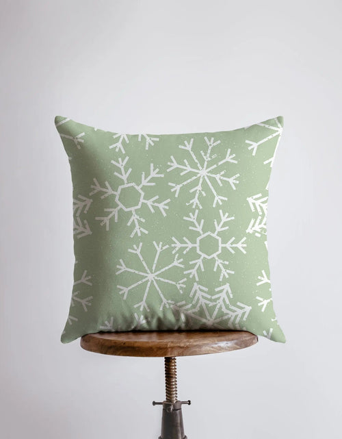 Load image into Gallery viewer, Christmas Trees | Throw Pillow | Pillow Cover | Snow Flakes | Trees | Home Decor | Winter Décor | Christmas tree | Christmas Gifts by UniikPillows
