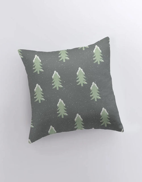 Load image into Gallery viewer, Christmas Trees | Throw Pillow | Pillow Cover | Snow Flakes | Trees | Home Decor | Winter Décor | Christmas tree | Christmas Gifts by UniikPillows

