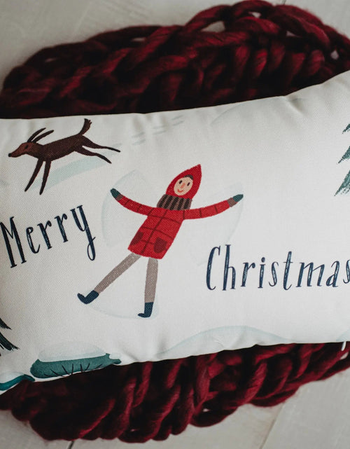 Load image into Gallery viewer, Christmas Village Houses Throw Pillow Cover |  | Christmas tree | Christmas Gifts | Room Decor | Mom Gift | Aaesthetic Room Decor by UniikPillows
