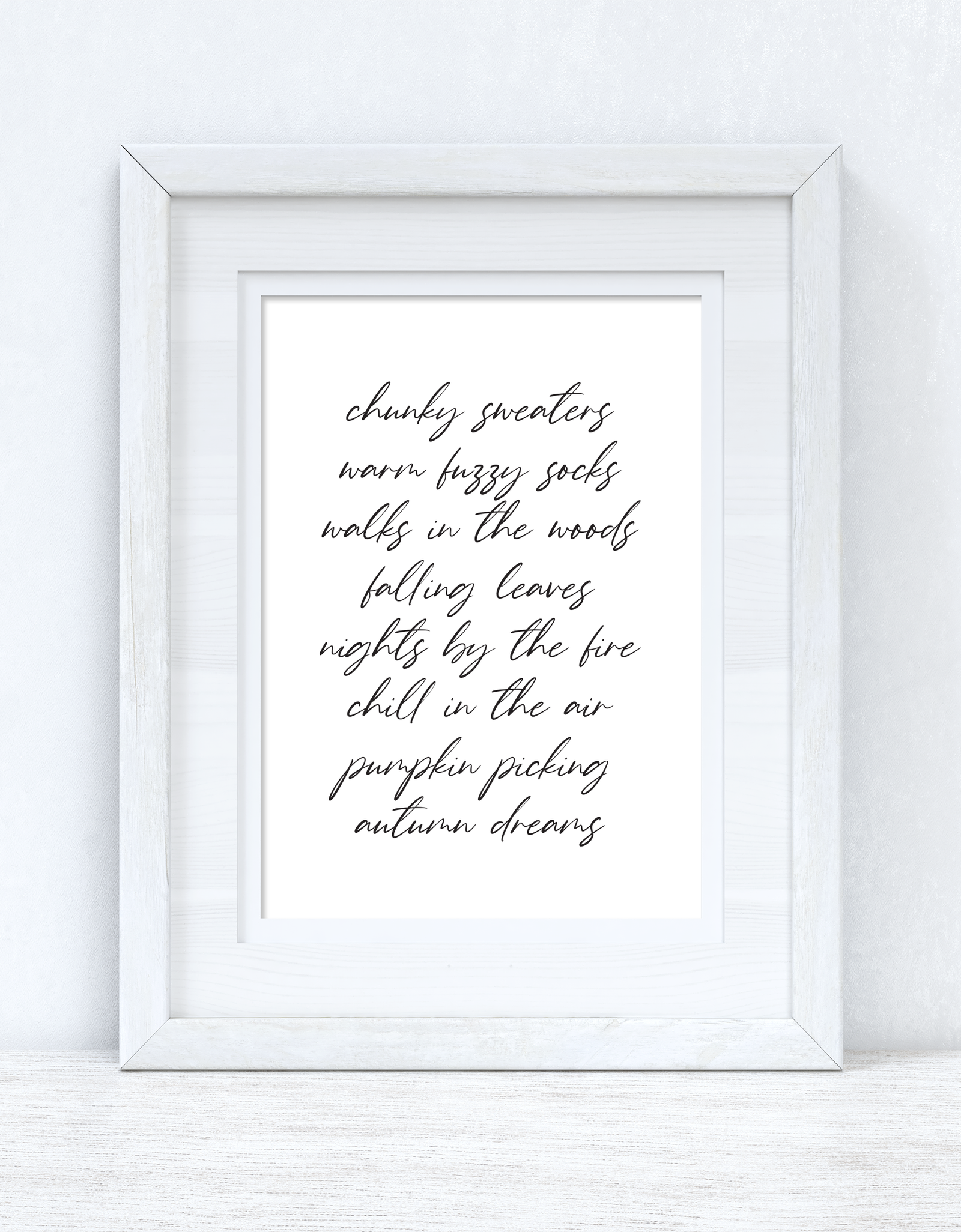 Chunky Sweaters Autumn Seasonal Wall Home Decor Print by WinsterCreations™ Official Store