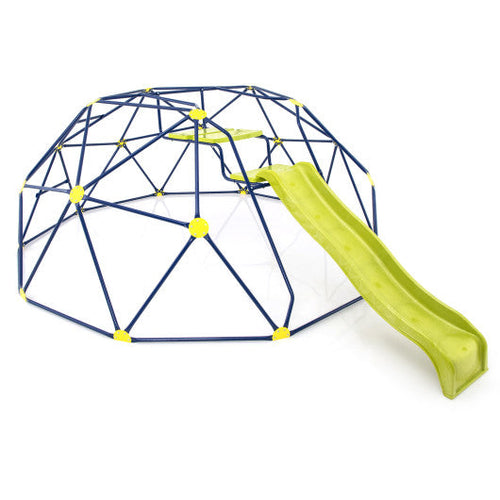 Load image into Gallery viewer, 13.3 FT Climbing Dome Geometric Dome Climber with Extended Wavy Slide and 2 Rest Platforms-Multicolor
