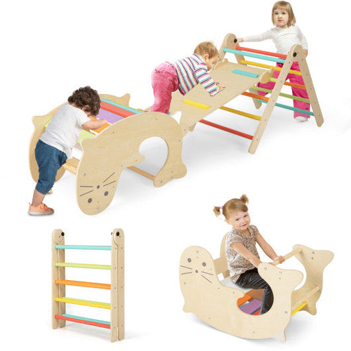 Load image into Gallery viewer, 7-in-1 Indoor Climbing Toys for Toddlers with Reversible Ramp-Multicolor
