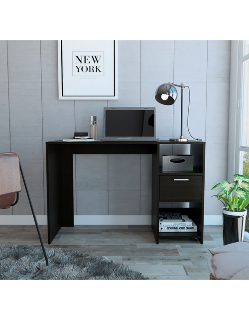 Load image into Gallery viewer, Arlington Writing Computer Desk, One Drawer, Two Shelves by FM FURNITURE
