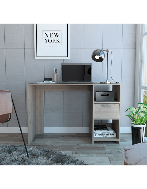 Load image into Gallery viewer, Arlington Writing Computer Desk, One Drawer, Two Shelves by FM FURNITURE
