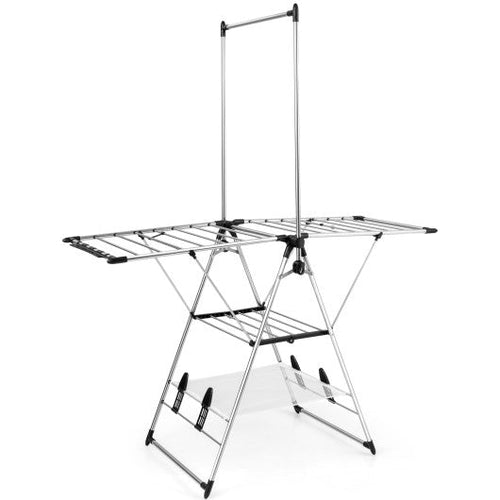 Load image into Gallery viewer, Clothes Drying Rack with 6-Level Adjustable Height
