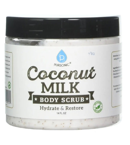 100% Natural Coconut Milk Body Scrub 14oz by Pursonic