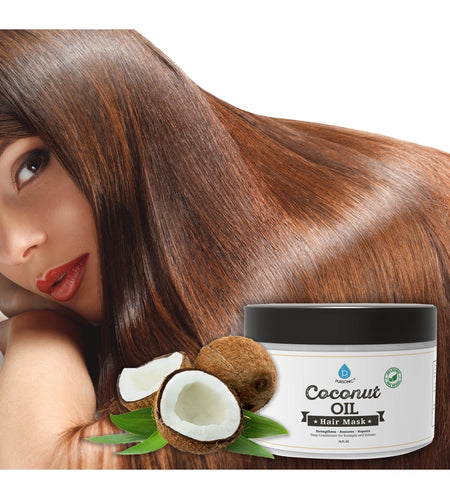 100% Natural Coconut Oil Hair Mask 10 Oz by Pursonic