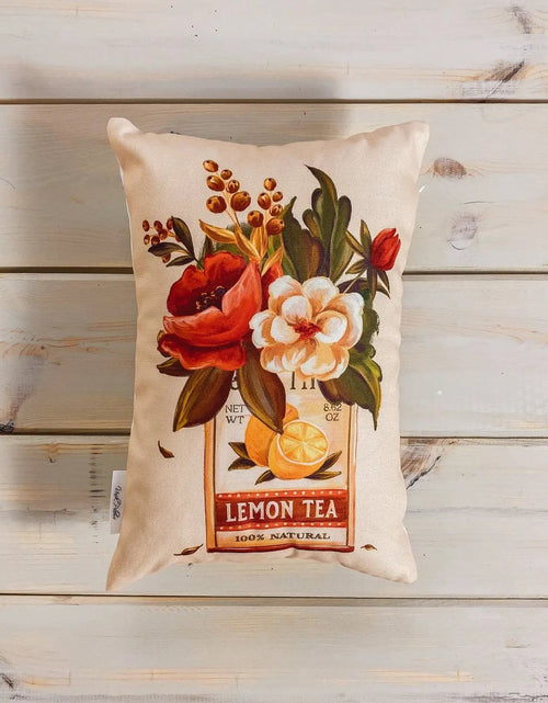 Load image into Gallery viewer, Coffee | Flower | Planters | Pillow Cover | 12x18 | Vintage | Floral arrangement | Throw Pillow | Throw Pillow Covers | Pillow | Gift by UniikPillows

