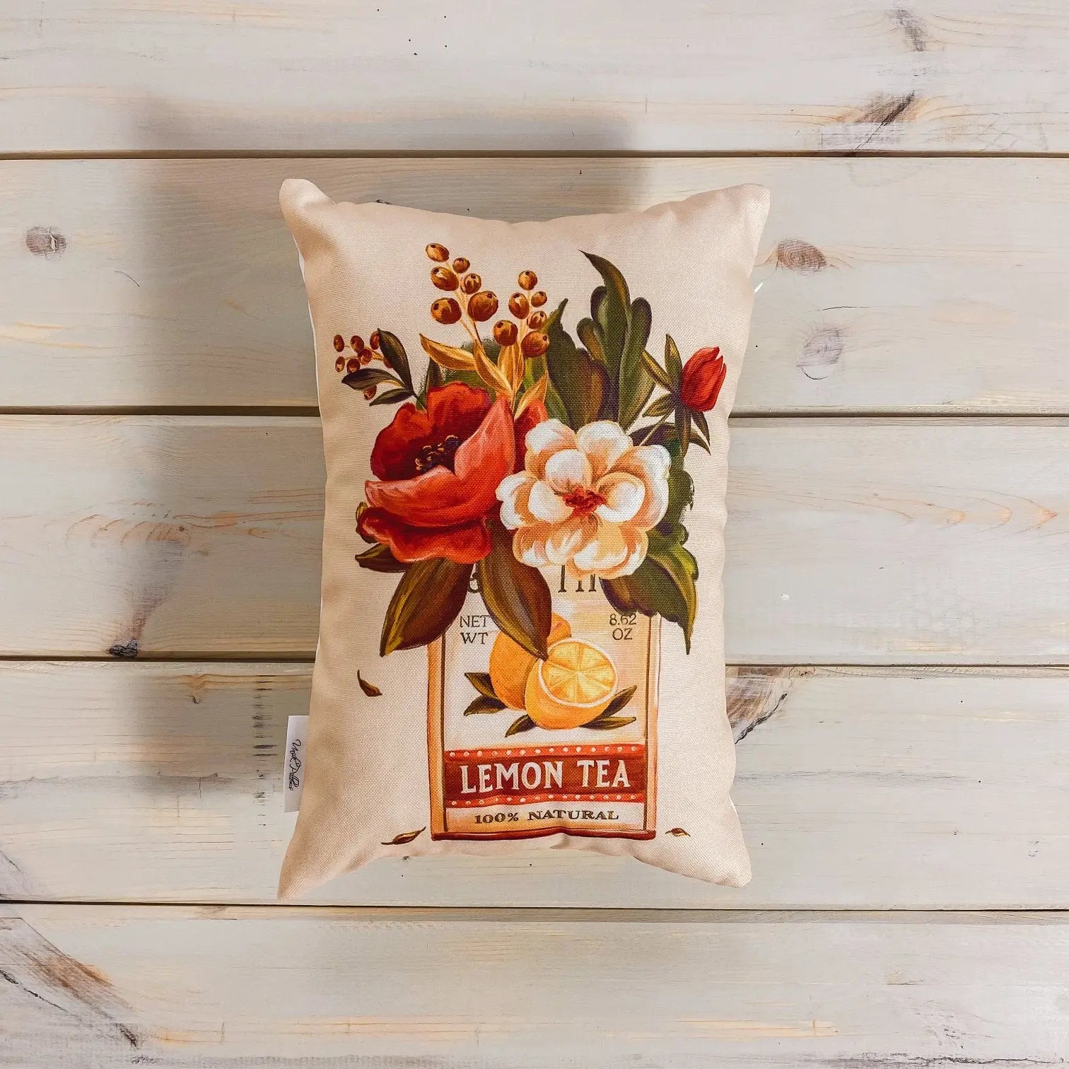 Coffee | Flower | Planters | Pillow Cover | 12x18 | Vintage | Floral arrangement | Throw Pillow | Throw Pillow Covers | Pillow | Gift by UniikPillows