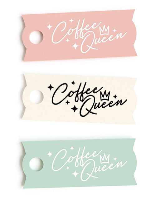 Load image into Gallery viewer, Coffee Queen Stanley Name Plate by The Cotton &amp; Canvas Co.

