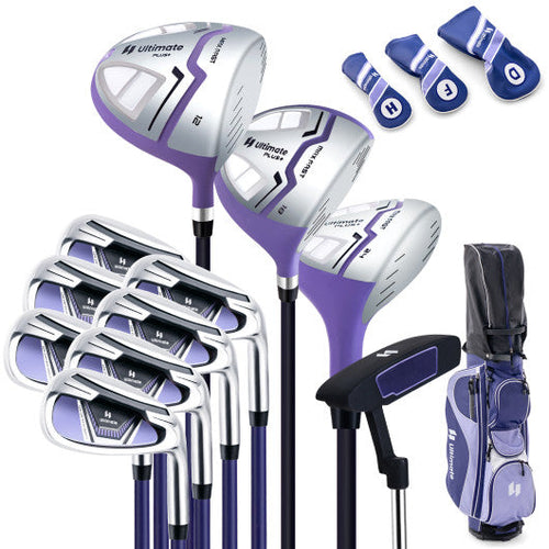 Load image into Gallery viewer, Women's Complete Golf Club Set Right Hand with Rain Hood-Purple
