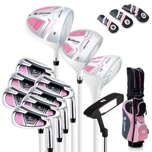 Load image into Gallery viewer, Women's Complete Golf Club Set Right Hand with Rain Hood-Pink
