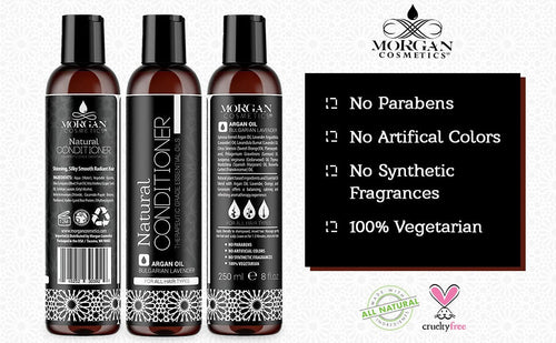 Load image into Gallery viewer, Argan Natural Conditioner Lavender 8 oz by Morgan Cosmetics
