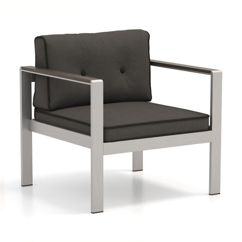Load image into Gallery viewer, Contemporary Sofa Chair with WPC Armrests and Back Cushions-Gray
