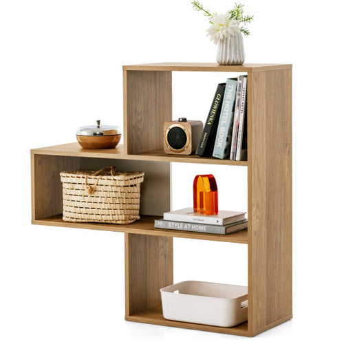 Load image into Gallery viewer, Convex Bookshelf 3-Shelf Open Bookcase Room Organizer with Anti-Toppling Device
