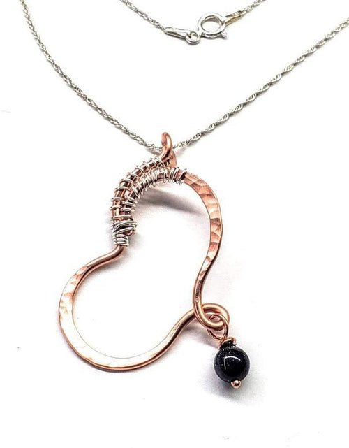 Load image into Gallery viewer, Copper Butterfly Wing Child Abuse Survivor Necklace by Alexa Martha Designs
