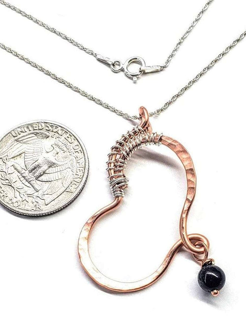 Load image into Gallery viewer, Copper Butterfly Wing Child Abuse Survivor Necklace by Alexa Martha Designs
