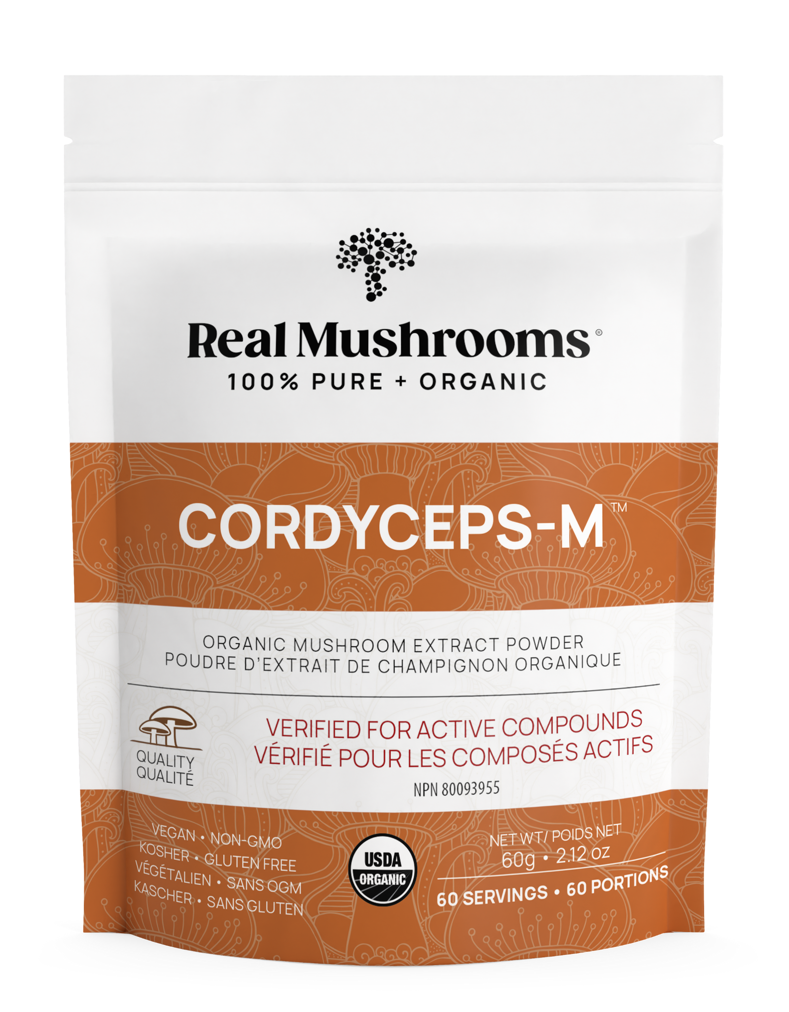 Organic Cordyceps Mushroom Extract Powder – Bulk Supplement by Real Mushrooms