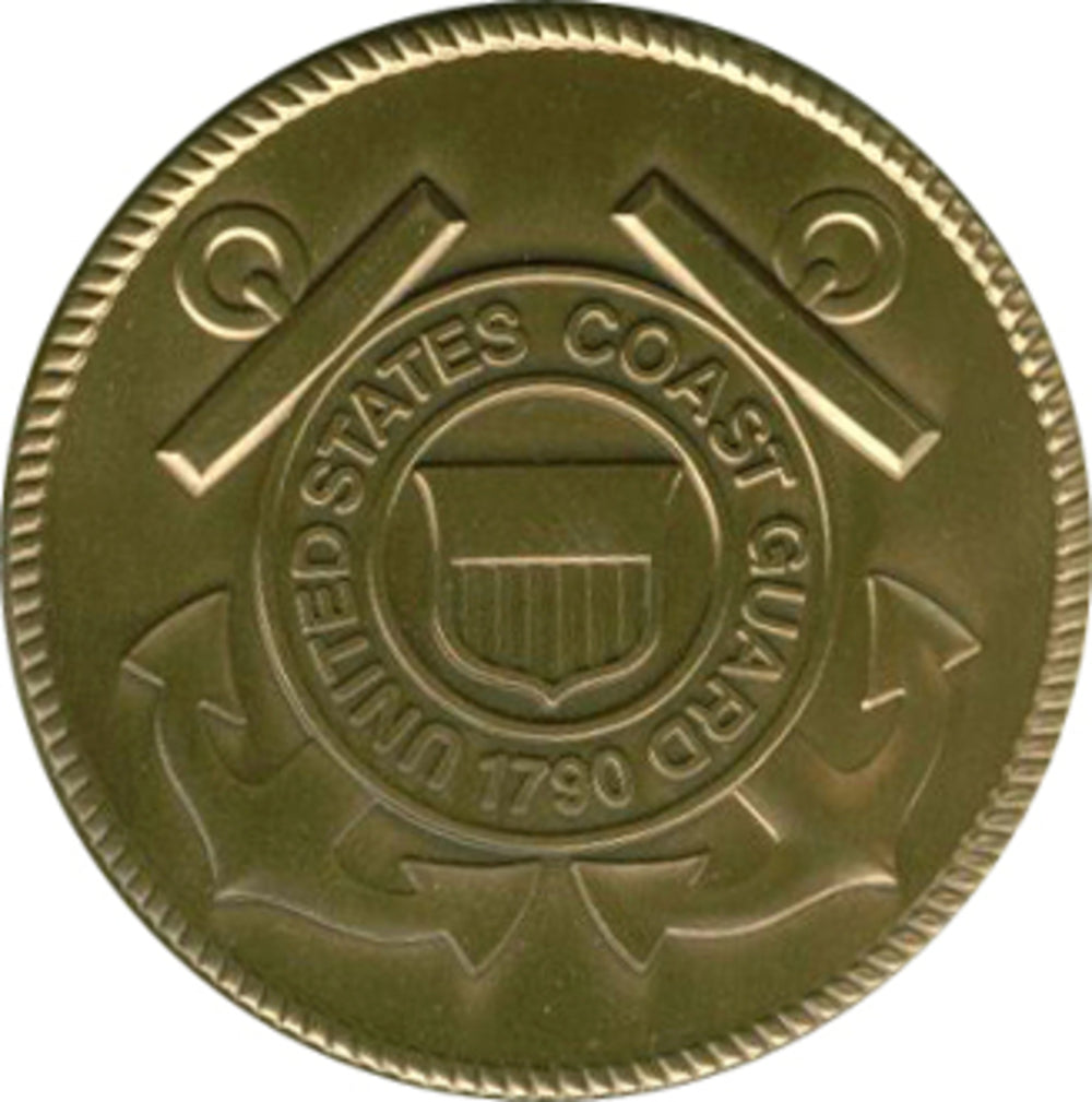 Coast Guard Service Medallion, Brass Coast Guard Medallion by The Military Gift Store