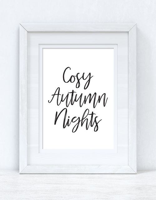 Load image into Gallery viewer, Cosy Autumn Nights Autumn Seasonal Wall Home Decor Print by WinsterCreations™ Official Store
