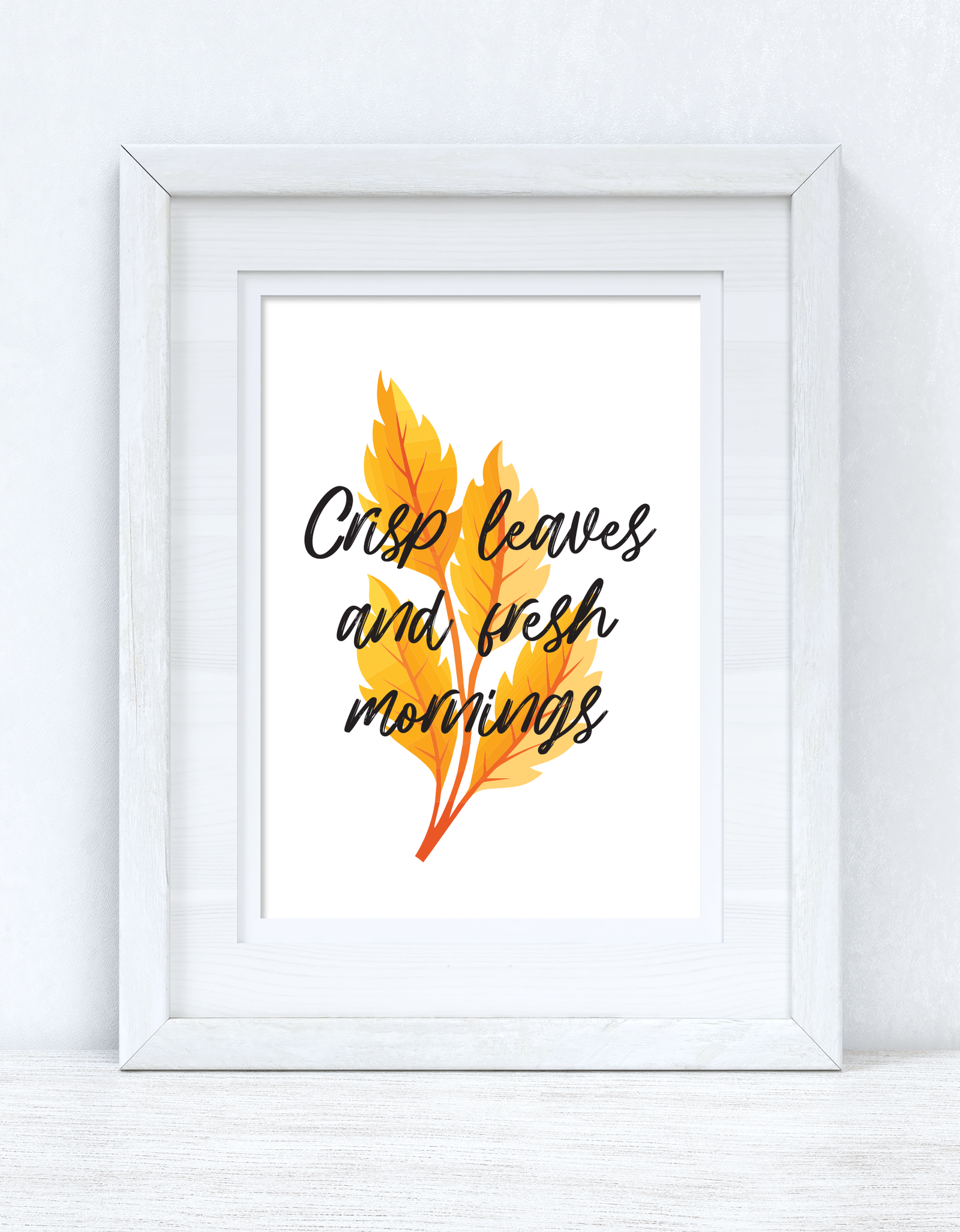 Crisp Leaves & Fresh Mornings Autumn Seasonal Wall Home Decor Print by WinsterCreations™ Official Store