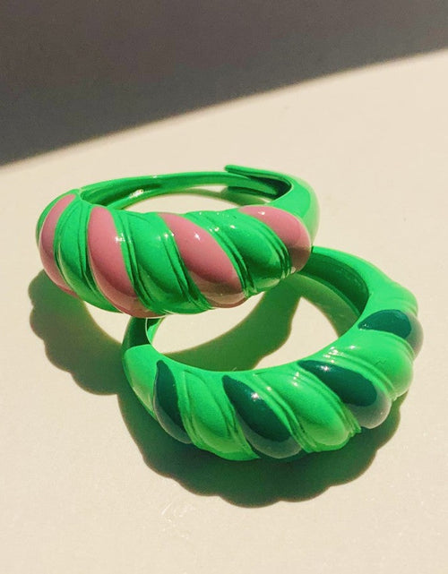 Load image into Gallery viewer, Emerald Green Croissant Ring by Little Sky Stone
