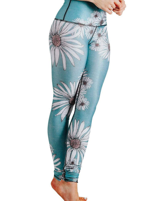 Load image into Gallery viewer, Flower Child Printed Yoga Leggings by Yoga Democracy
