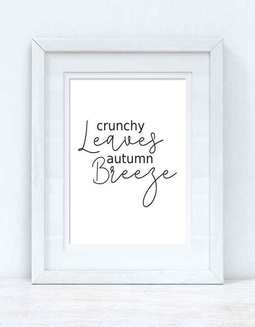 Load image into Gallery viewer, Crunchy Leaves Autumn Breeze Autumn Seasonal Wall Home Decor Print by WinsterCreations™ Official Store
