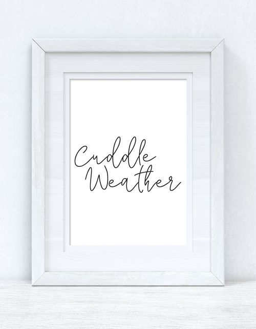 Load image into Gallery viewer, Cuddle Weather Autumn Seasonal Wall Home Decor Print by WinsterCreations™ Official Store
